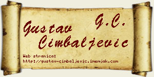 Gustav Cimbaljević vizit kartica